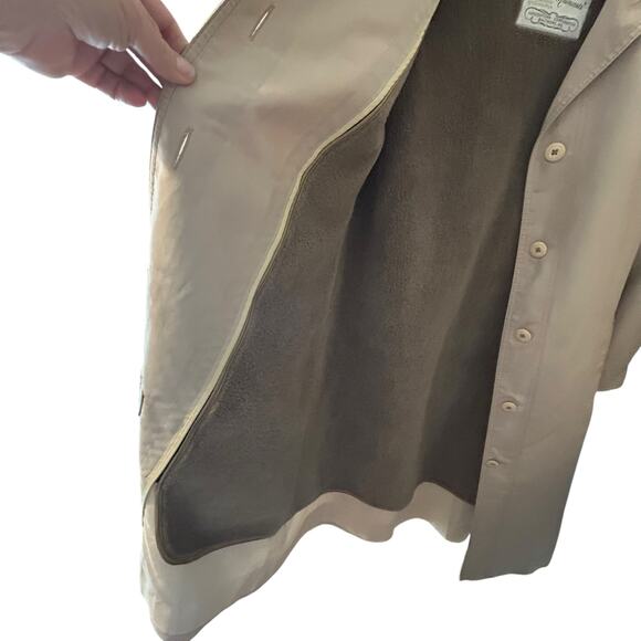 London Fog Womens VTG Trench Coat 8 Reg USA Jacket Zip Out Fur Lining & Belt - Picture 15 of 16